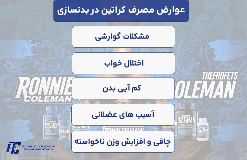 عوارض مصرف کراتین در بدنسازی